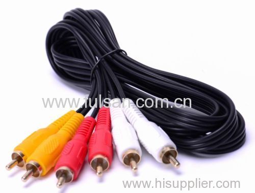 3RCA audio video RGB cable 1.8M 6FT