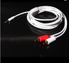 3.5mm stereo plug to 2x RCA plug is audio cable 