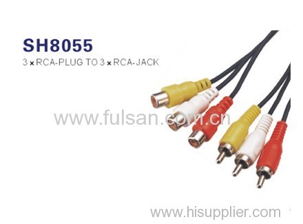 Wholesale 3 rca to 3rca audio cable