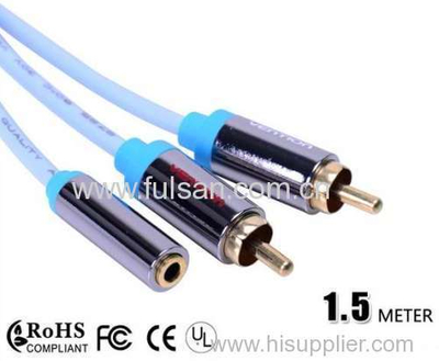 1.5M/5FT 3.5mm Y splitter cable