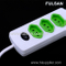 Germany Style Extension Socket Power Strip with with individual switch and Overload Protection