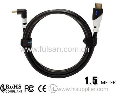 Gold Plated Right Angle HDMI Cable 1.5m 1.3v 1.4v 2.0v