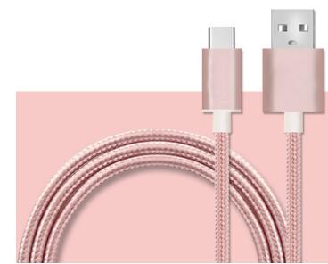 Mobile Phone Fast Charging Data Transferring Usb Type C Cable Nylon Braided Data Cable for Samsung Galaxy S8 