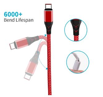 Factory Price USB type c cable 3.0 Nylon Braided 5A fast charging cable 