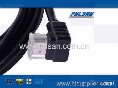 90 Degree HDMI 1.4 Cable High Speed with Ethernet - Supports 3D, Audio Return Channel