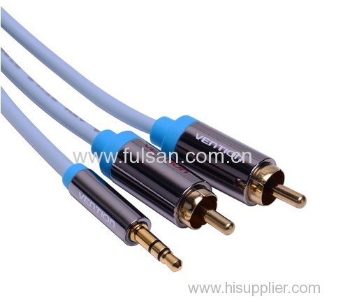 5m 3.5mm Stereo to 2RCA Cable Male to Male for Computer