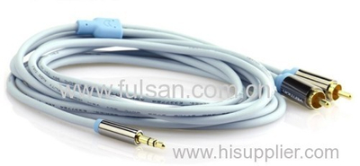 High Quality 3.5mm to 2RCA Audio Cable