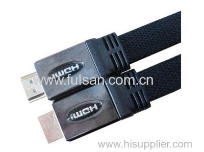 new style gold high end flat HDMI cable support 1080p