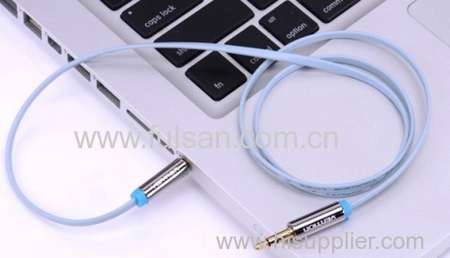 3.5mm M/M Flat AUX Stereo Audio Cable 2M