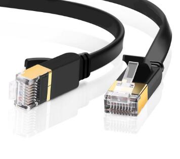 Computer network rj45 cat7 patch cable ethernet shielded flat cord with CE&ROHS