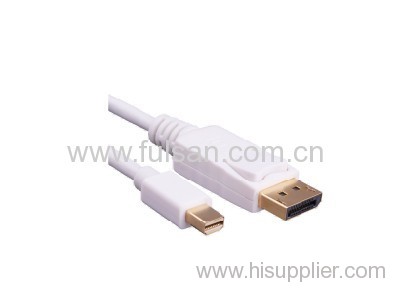 Gold Plated Mini DisplayPort to DisplayPort Cable in Black 10 Feet