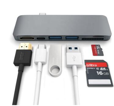 Free Shipping 6 in 1 Usb Hub HDMI TYPE C Card Reader Multi-functional Universal Usb Hub 3.0 
