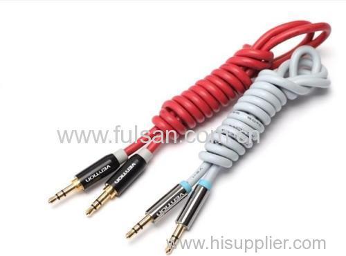 24K Gold-Plated Flexible DC 3.5mm Flat Audio Cable 1.5m/5FT