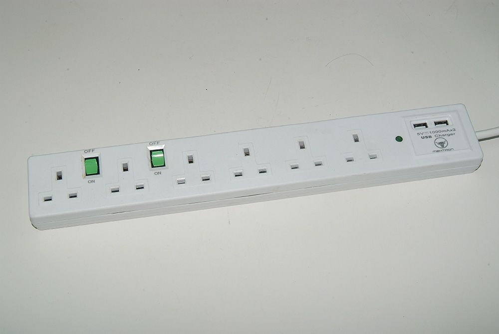 6 Outlet Surge Protector Device Multi Round Socket Plugs