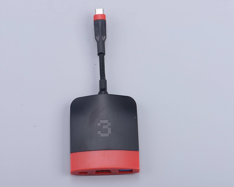 Aluminium 5 In 1 USB-C Adapter PD Charging 4 Ports USB3.0 Video Converter USB Type C Hub
