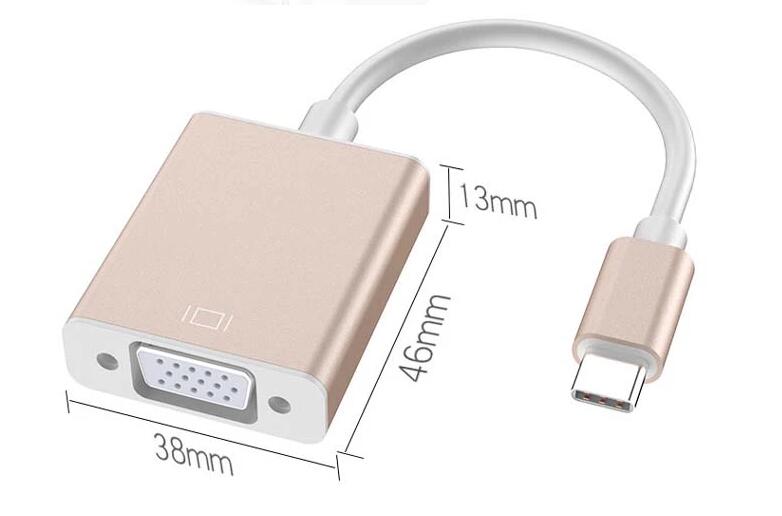 4K USB C Type C to VGA Adapter Cable 