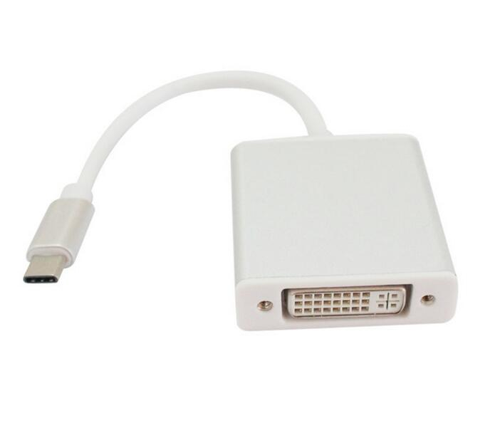 HD 1080P USB 3.1 Type C Male to DVI Female Adapter Cable for Macbook Chromebook Pixel 