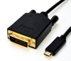 Gold Plated Port USB Type C to DVI Male To Male Adapter Cable 