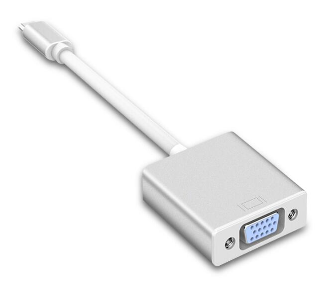 Gold Plated Plastic 1080P Thunderbolt 3 Compatible USB Type C Male to VGA Female Adapter For Macbook Laptop Mobile Phone 