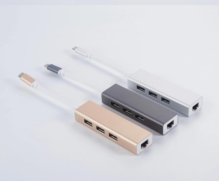 USB-C USB 3.1 Type C to RJ45 Lan Adapter For Macbook PC Laptop 
