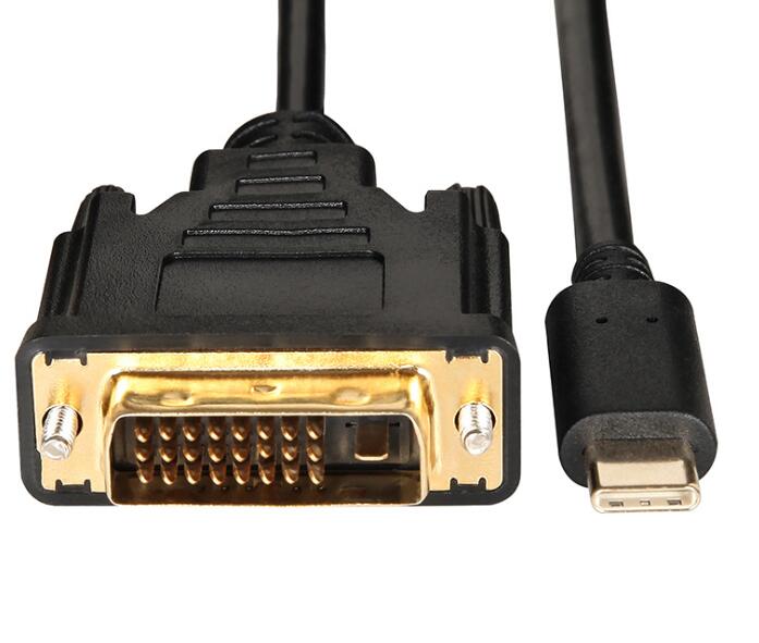 USB Type C male to DVI Male 1080p cable black