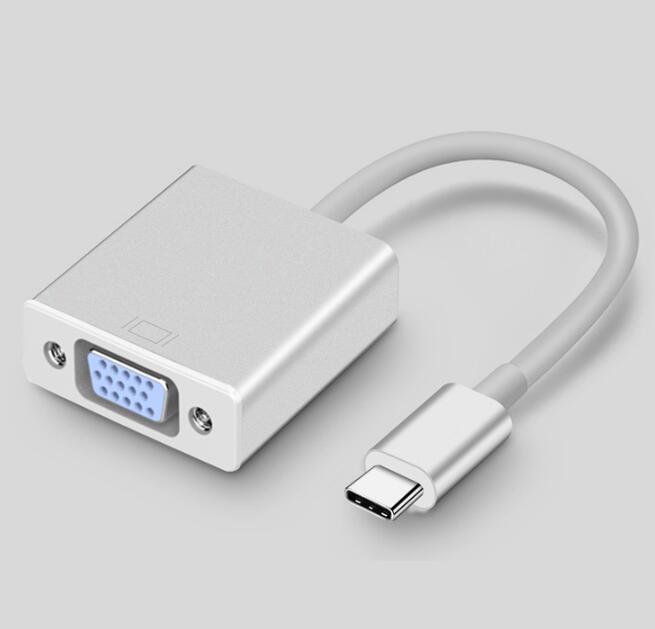 4K USB Type C To VGA Adapter Audio Video Cable Converter for Macbook For Samsung Galaxy Note 8 9 S8 S9 Plus To TV Projector 